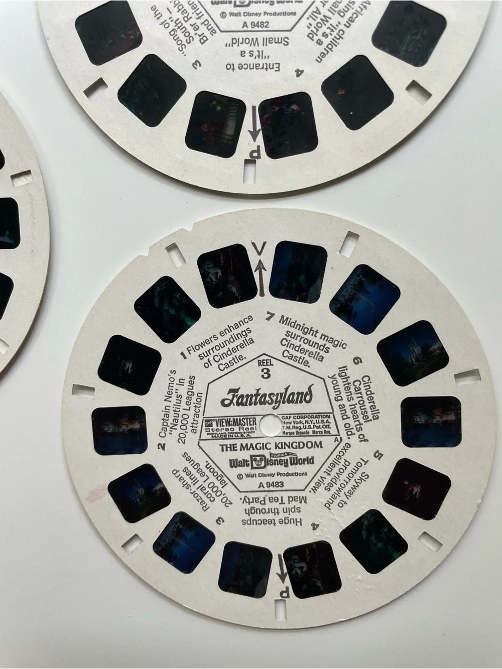 Vintage View-Master Reels - Frontierland / Fantasyland